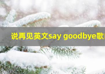 说再见英文say goodbye歌曲